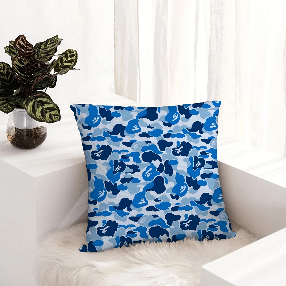 

unique B-BapeEs Camo Pillow Case Plush Fabric Soft Pillowcase Double Sided Print Sofa Cushion Cover Throw Pillow Cover