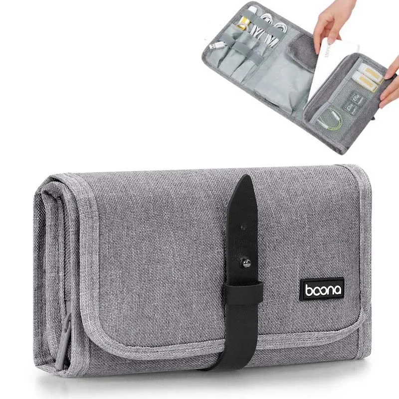 

Portable Electronic Storage Bag Travel Cable Clip Storage Box Electronic Accessories Waterproof Cables Digital Storage Bag