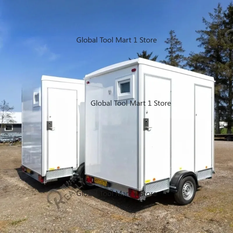Wholesale 2 Stall Mobile Toilet Trailer USA Restroom Po-rtable Toilet Shower Bathroom Camp Truck with Shower