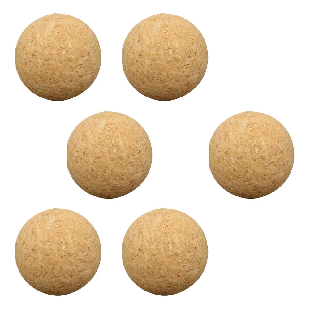 

6 Pcs Table Soccer Multi-function Cork Foosball Football Balls Professional Accessory Khaki Replaceable Child