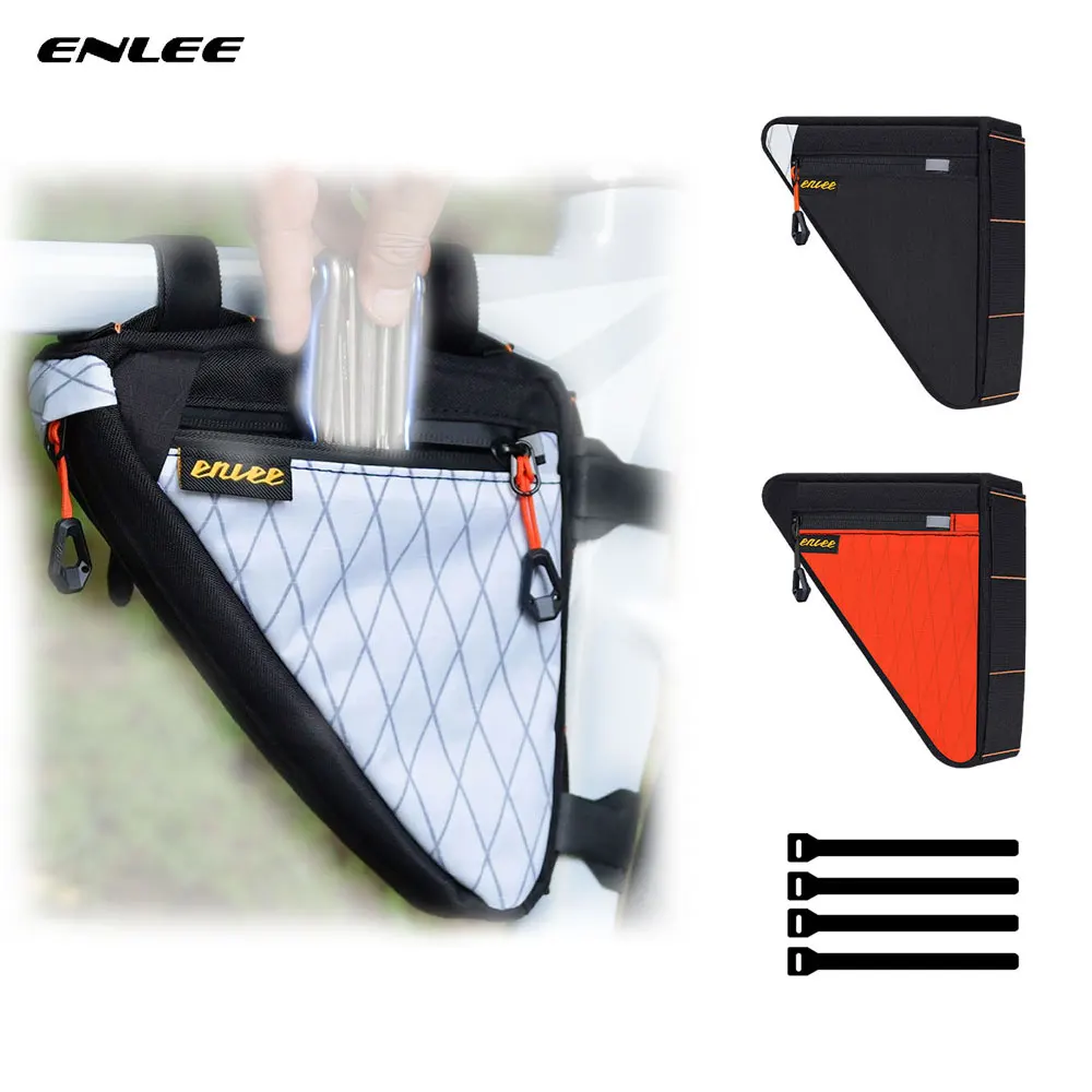 

Enlee Bicycle Triangle Bag Bike Frame Front Tube Bag Waterproof Cycling Bag Battery Pannier Packing Pouch Accessories