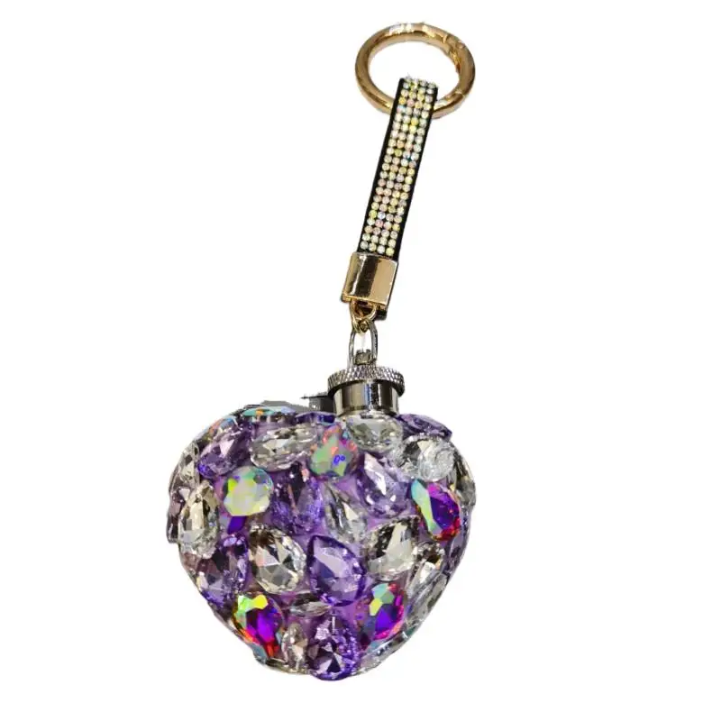 

Crystal-Studded Perfume Bottle Keychain Dazzling Rhinestone-studded Bag Pendant Girl Fashion Accessaries Blinged Mosaic Gift