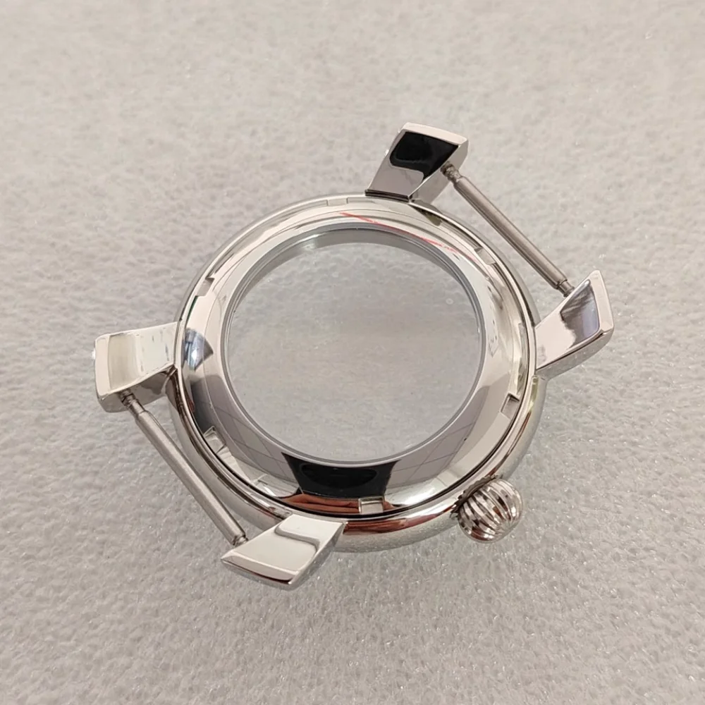 Nowe etui na zegarek 40MM dla NH35 ze stali nierdzewnej ze szkła mineralnego dla NH35 NH36 akcesoria do zegarków z mechanizmem kolor srebrny pasek do zegarków