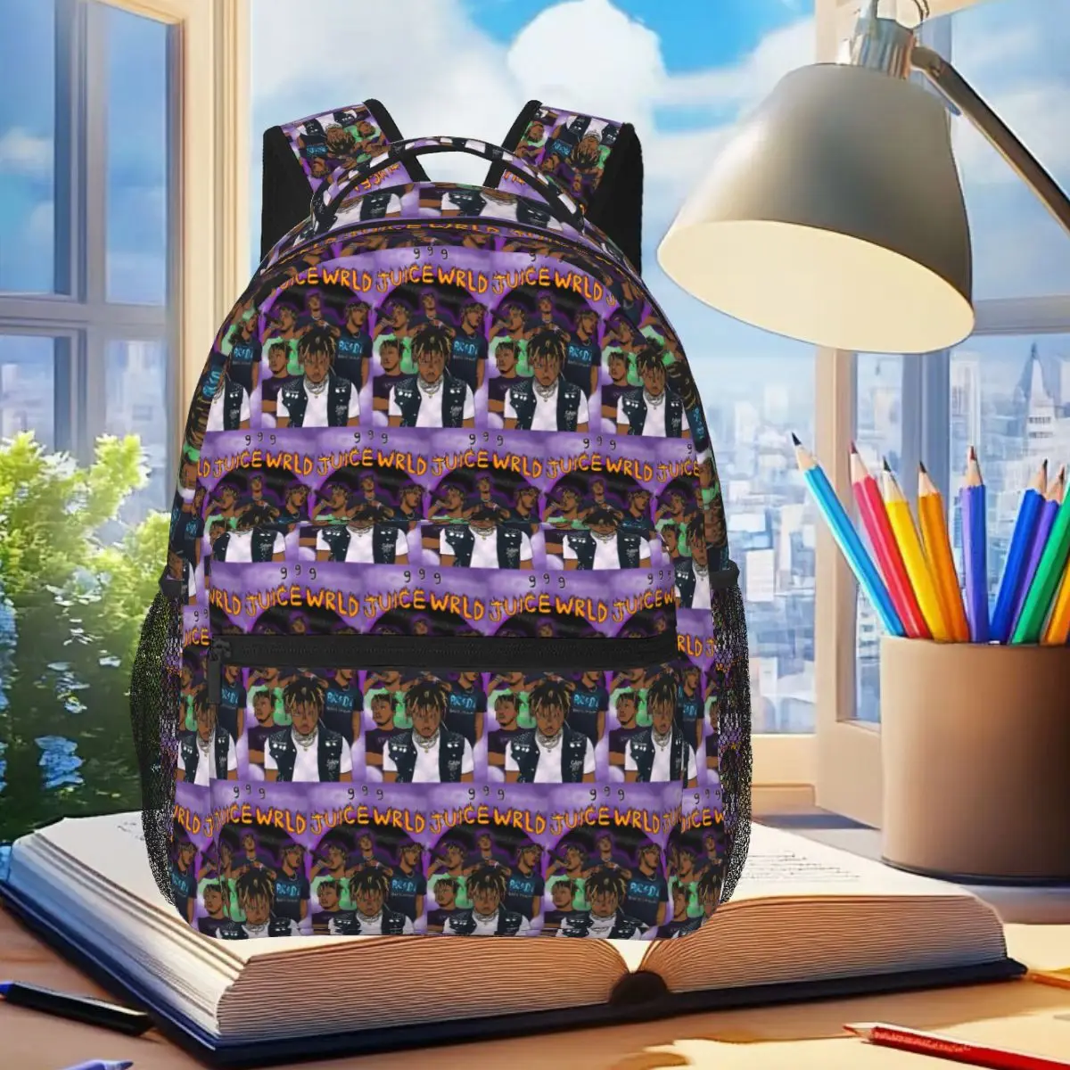 Juice Music Wrld The Party Never Ends Backpack Student Boys Girls BookBag Kids School Bag Laptop Shoulder Bags for Men Women
