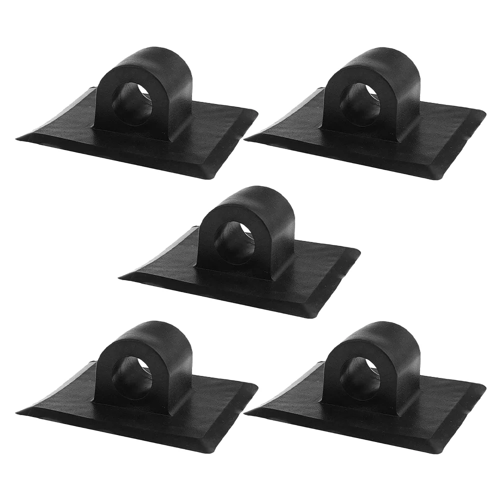 

5 Pcs Boat Motor Support Bracket Square Buckle Kayak Engine Fixed Mounting Clip Outboard Supply Black Pvc