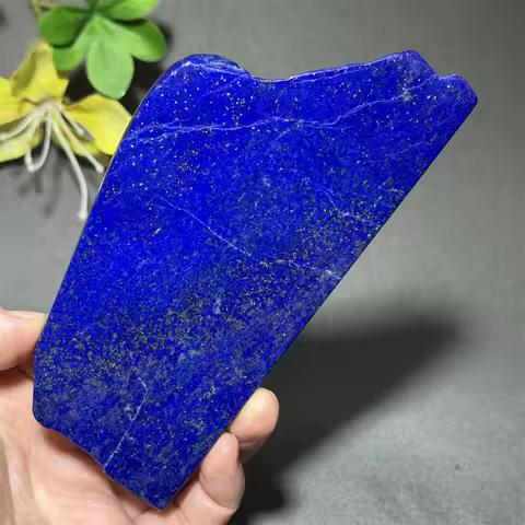 Natural Mineral Original Stone Lapis Lazuli Plate Home Office Feng Shui Decoration Reiki Energy Collection Gem+Bracket