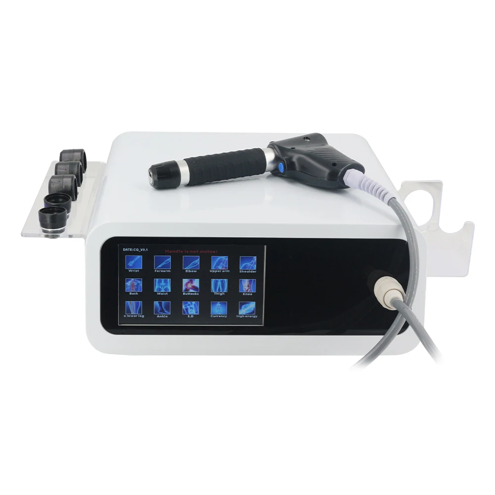 8Bar Pneumatic Shock Wave Therapy Machine 6 Probes ED Treatment Relieve Knee Joint Pain Heath Care Shockwave Massager
