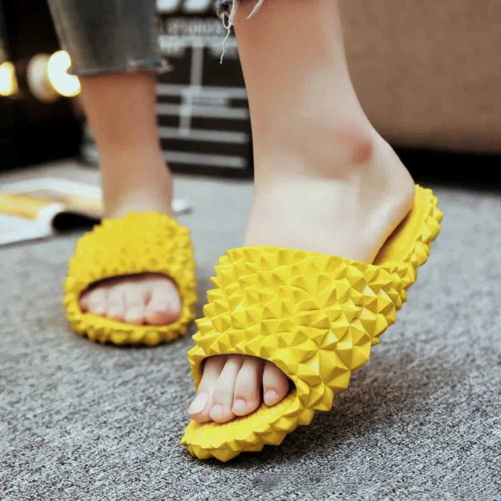 عارضة مضحك الإبداعية دوريان النعال البلاستيكية المضادة للانزلاق الشقق النعال النساء بحر أحذية الشرائح الصنادل الشاطئ #1