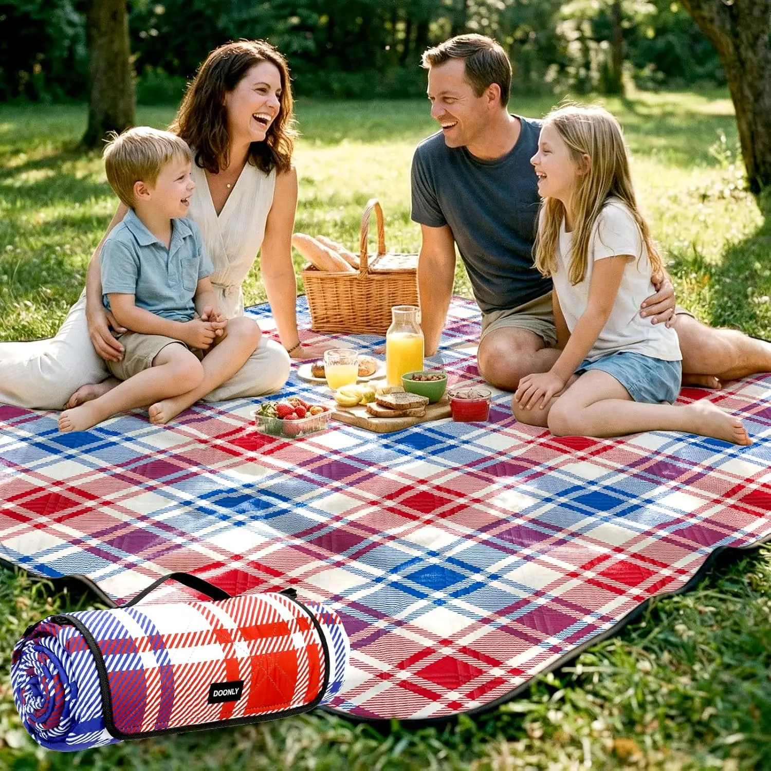 Large Waterproof Outdoor Picnic Blanket Sandproof Foldable for Beach Camping Park Travel