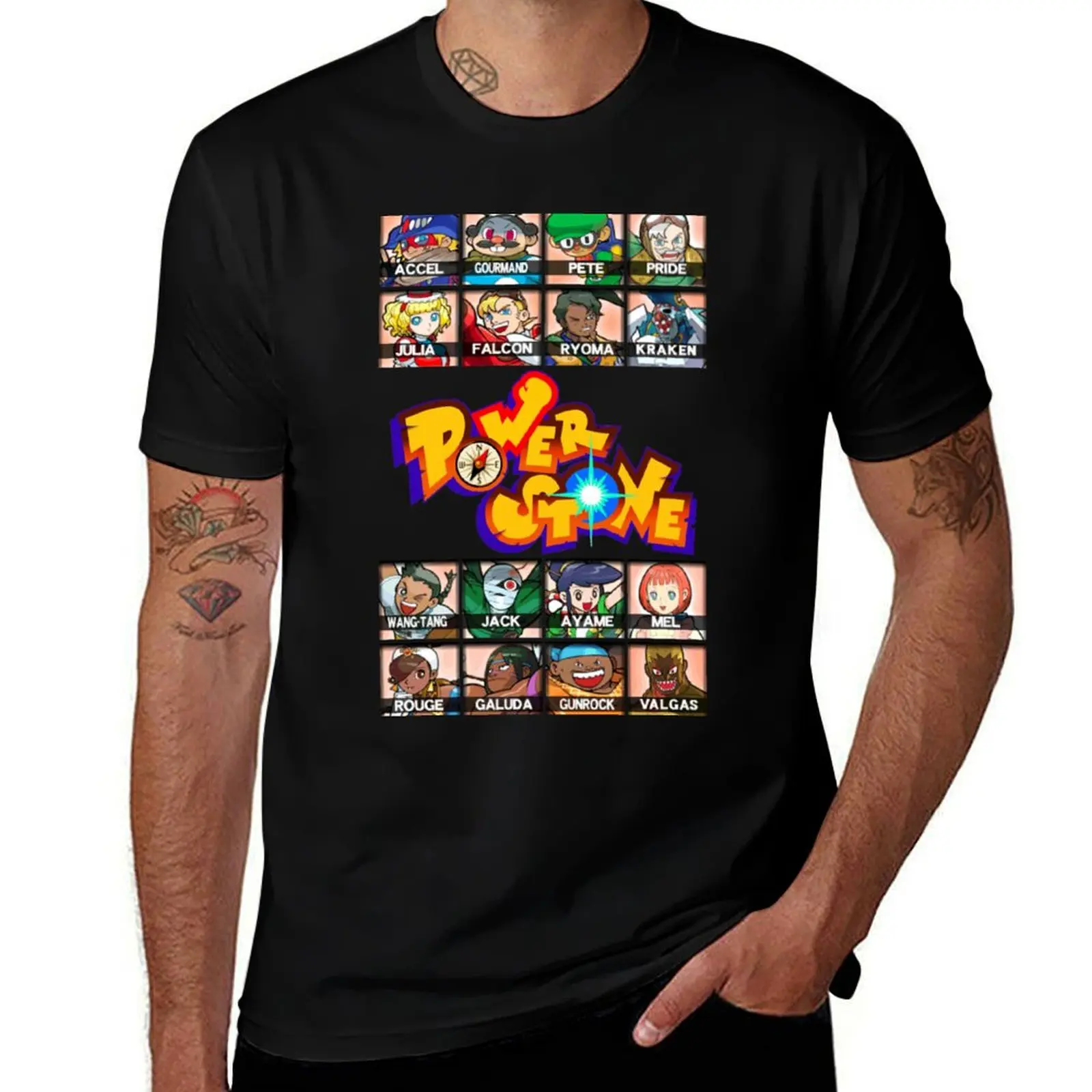 Power Stone characters T-Shirt Construction Work Tee Shirt T-Shirt