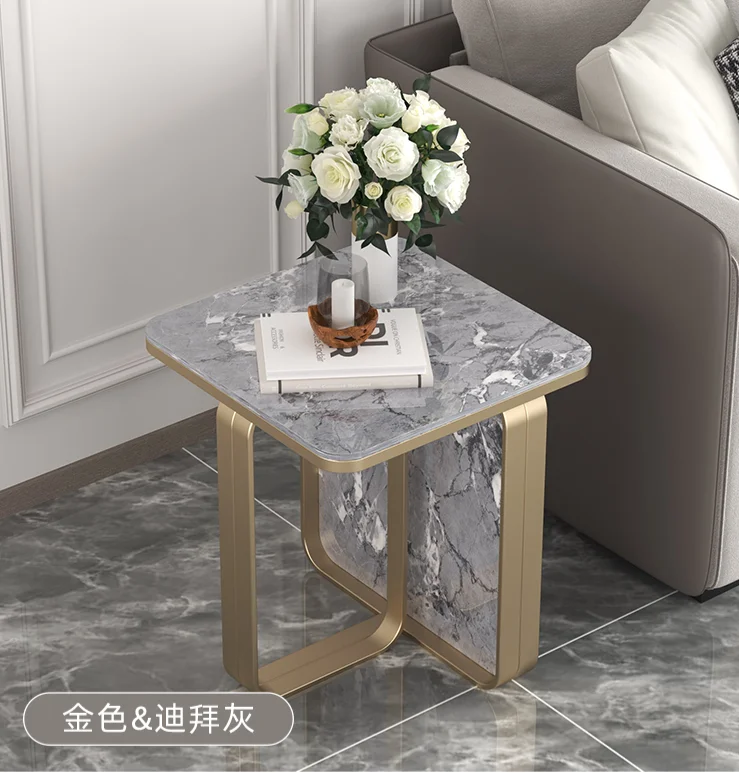 %& Nordic Luxury Round Sintered Stone Coffee Table Sets Modern New Design Furniture Coffee Side Table