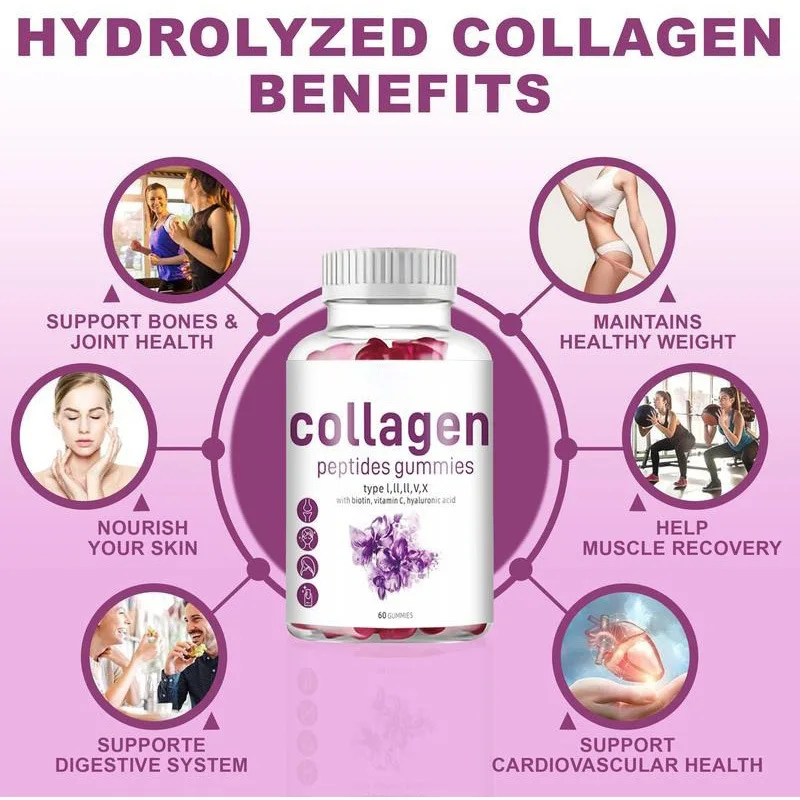 

Коллагеновые жевательные конфеты поддерживают эластичность кожи, делая ее прозрачной и сияющей, а также защищают здоровье суставов.