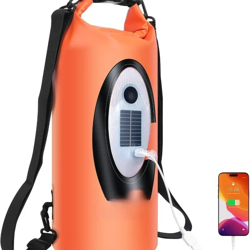 Beach waterproof bag, swimming and rafting solar audio waterproof bucket bag.