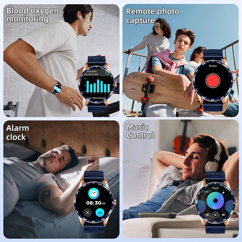 LUIK Smart Watch Draadloos bellen Sport Fitness Tracker Slaapgezondheid Monitor Informatieherinnering AI Voice Waterdichte smartwatch