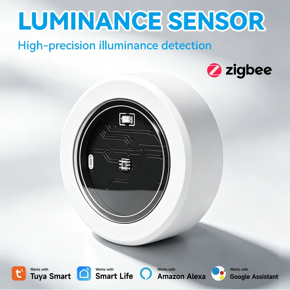 Tuya ZigBee Smart Light Sensor Wireless Brightness Detector App Remote Monitoring Intelligent Linkage Home Automation