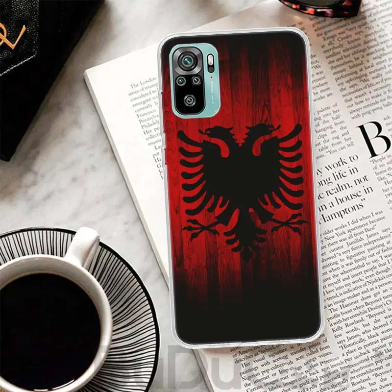 Albania Flag Eagle Cover für Xiaomi Redmi Note 12s 12 11 11s 10s 10 Pro plus Handy hülle 11e 11t 9 9s 9t 8t 8 7 Print Coque