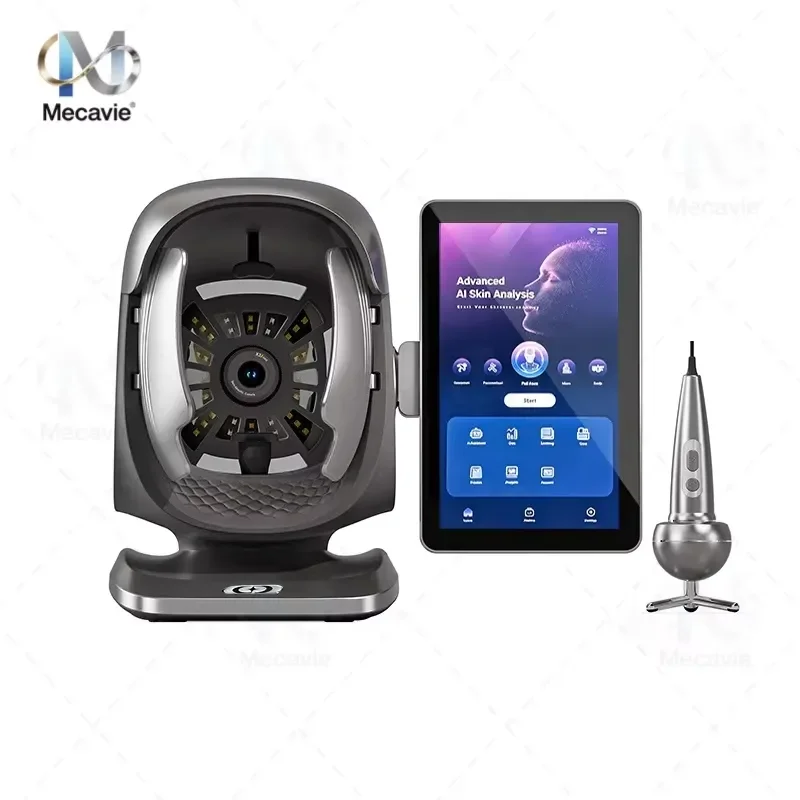 Mecavie AI Facial & Scalp Analyzer 3D 20+ Indicators 5 Modes Cloud Sync Salon Diagnostic Scanner