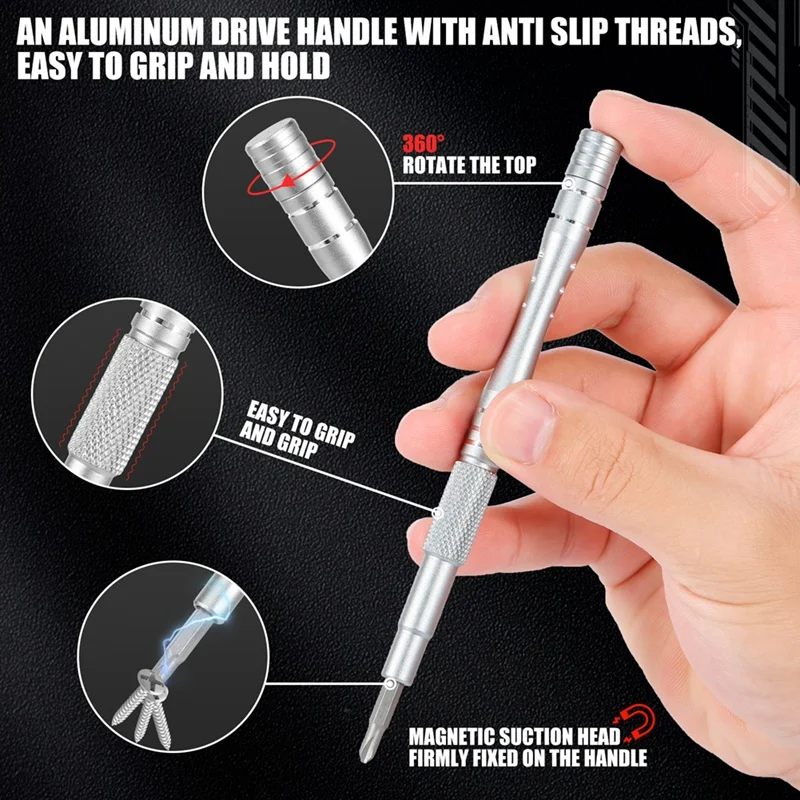 ABBN-128-In-1 Screwdriver Set Highly Rigid Screwdriver With 6 Specialist Tools Easy To Grip Reusable Alloy Steel Screwdriver