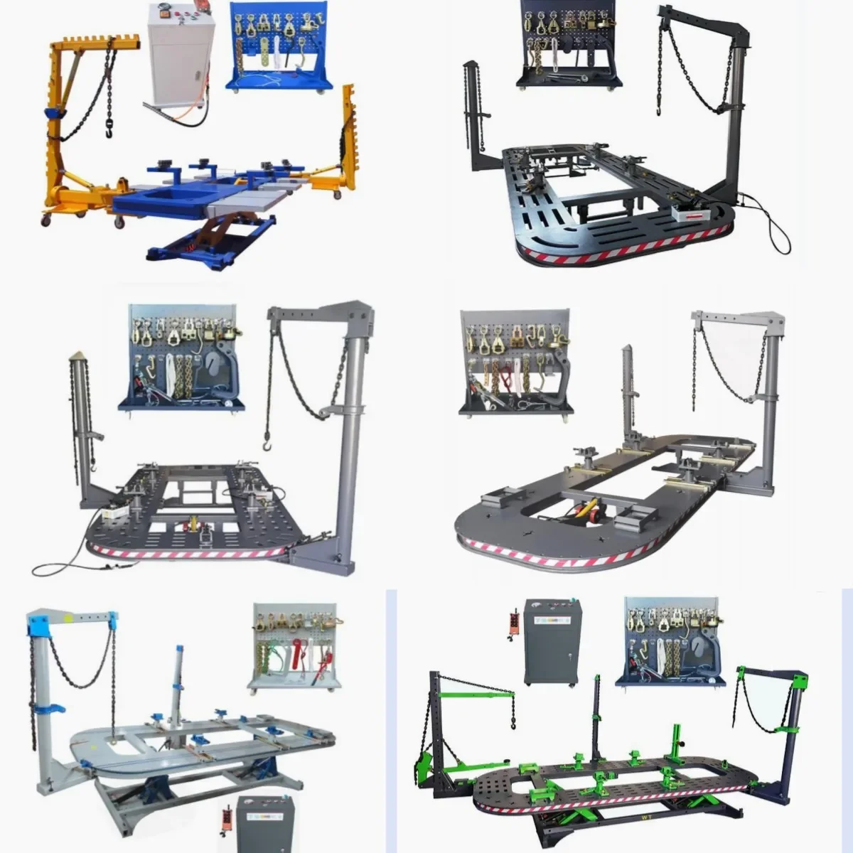 3000kg Automotive Chassis Frame Bench Body Collision Accident Quick Repair System Pulling Machine Frame Straightener