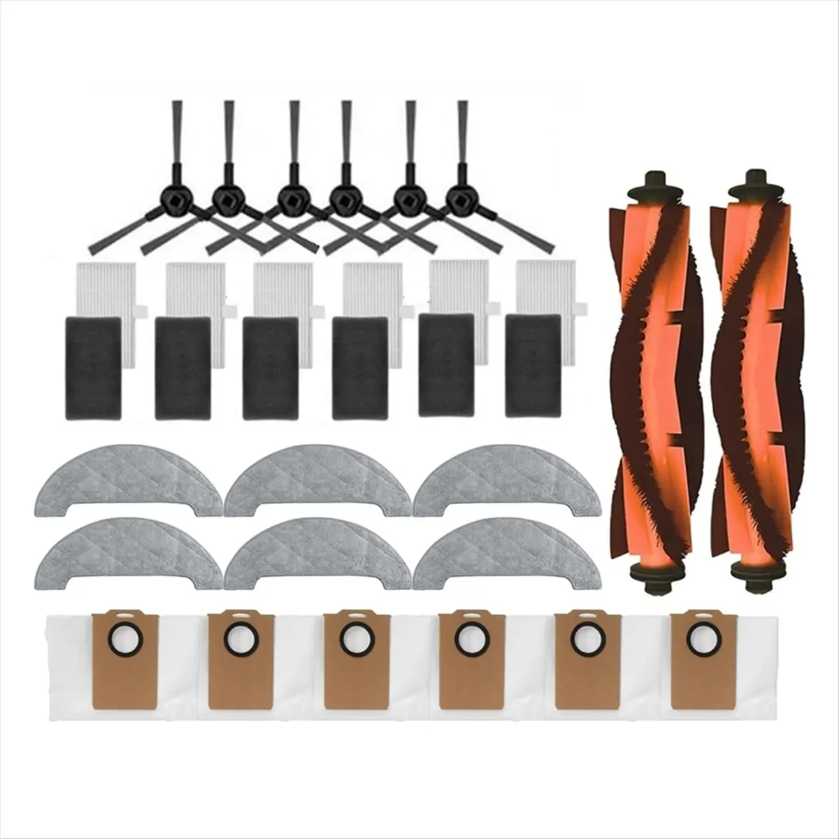 [A99U] 26PCS for E20 / Trouver E20 Spare Parts Vacuum Brush Dust Bag Filter Mop Cloth