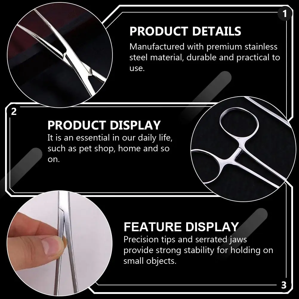 2Pcs Pet Zupfen Zange Edelstahl Epilieren Zange Schröpfen Zange Hund Pflege Werkzeug Blutstillende Zange Präzision Tipps