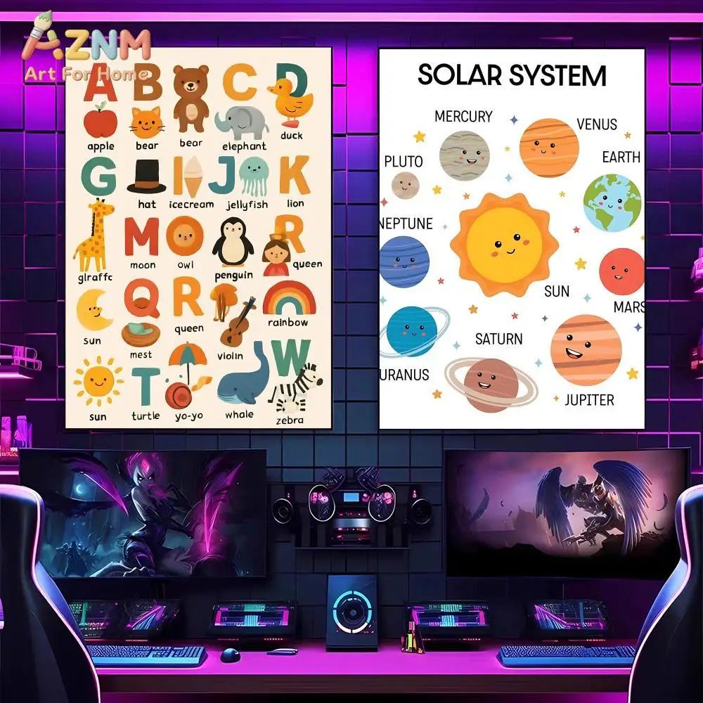 AZNM Kids Educational Canvas W - Kids Educational Poster reseña y precio