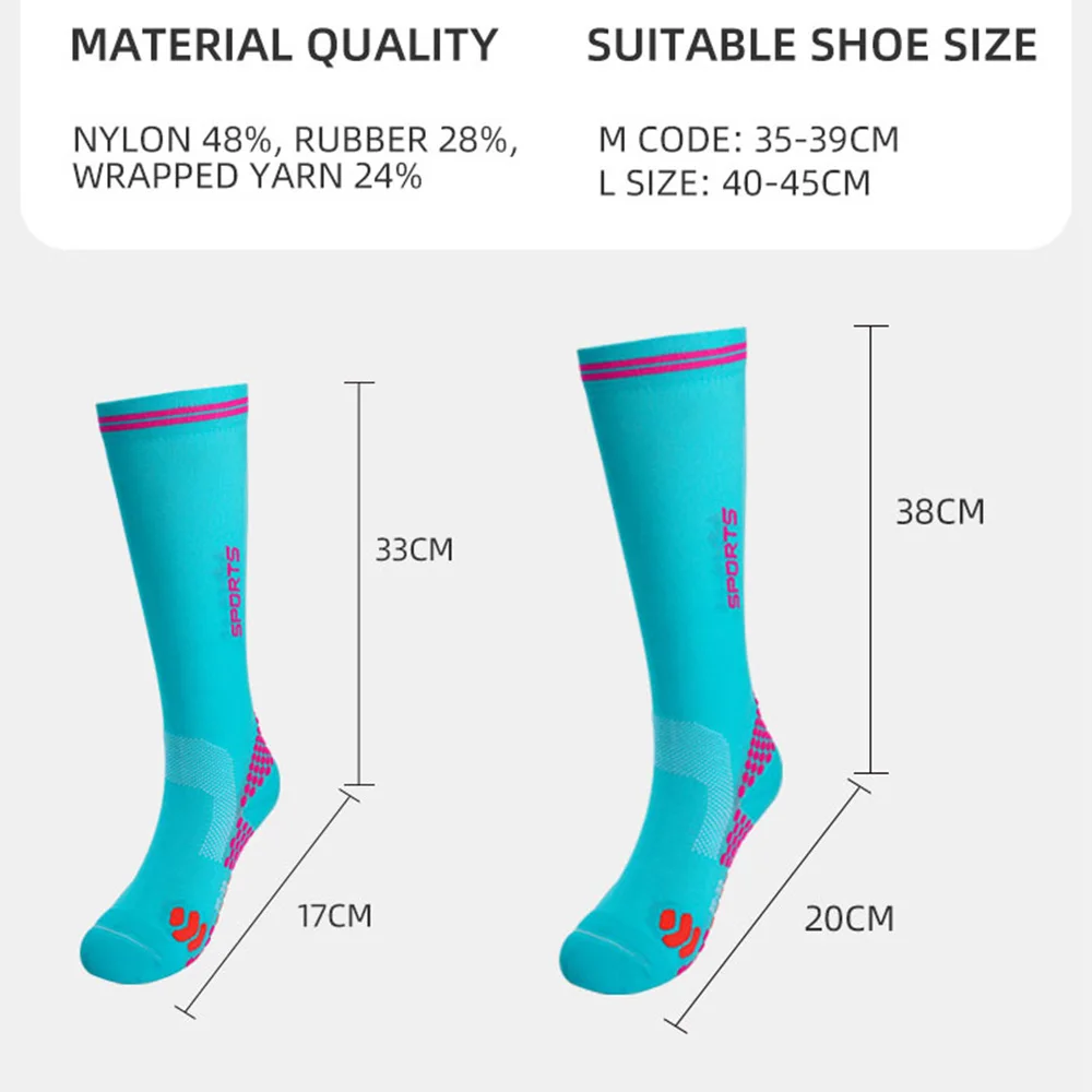 2023 New Men Women Football Badminton Socks Breathable Fitness Sports Silicone Anti Slip Grip Soccer Socks