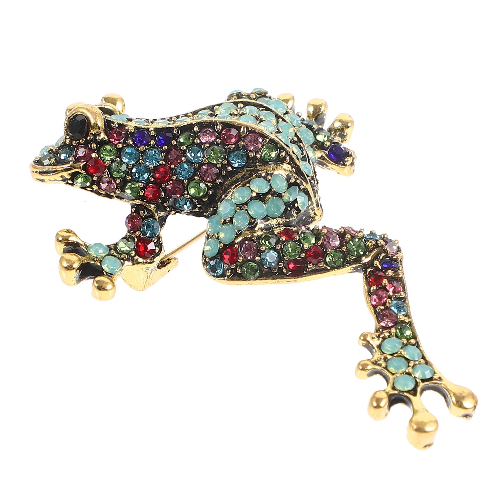 Broche acessórios de metal sapo pino bonito animal crachá lapela vestido decorativo pino de segurança para chapéu cachecol terno para mulher