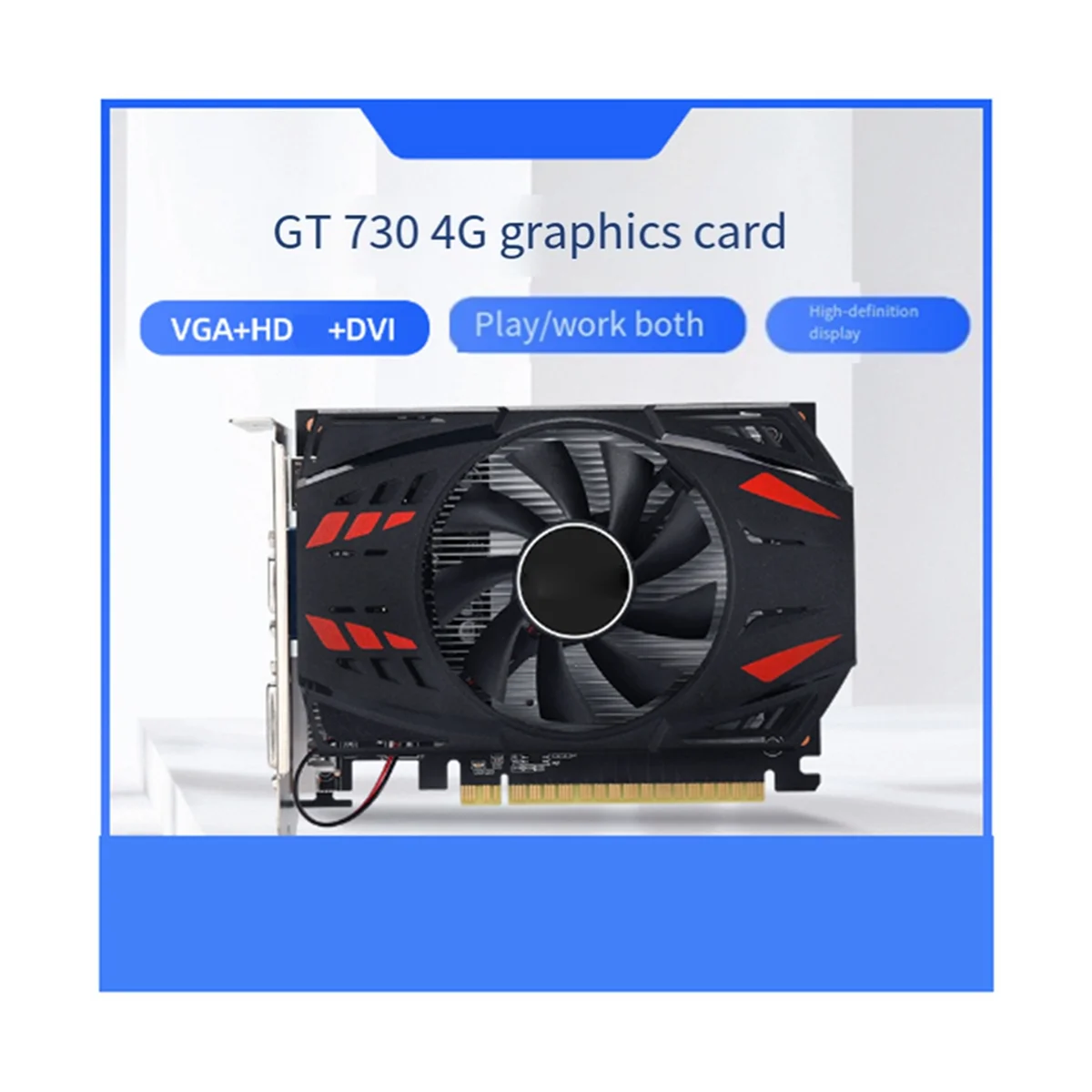 GT730 4G Game Graphics Card Fan Cooling Desktop Computer Home Office Graphics Card HD Display Interface Graphics Card