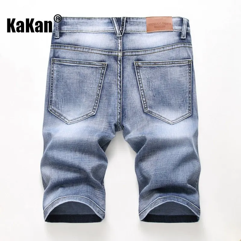 كاكان - جينز رجالي صيفي جديد أوروبي وأمريكي، جينز ممزق عتيق مخصص K02-301