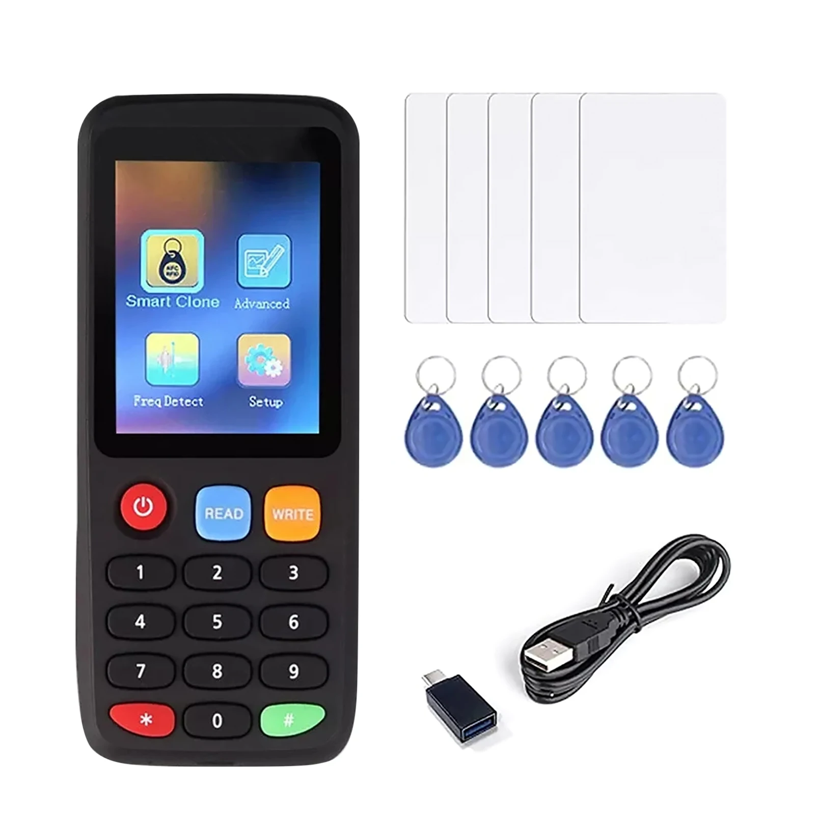 New RFID Smart Card Reader X7 125KHz Badge Copier 13.56MHz NFC Decoder Duplicator IC ID Chip Tag Clone Key Writer