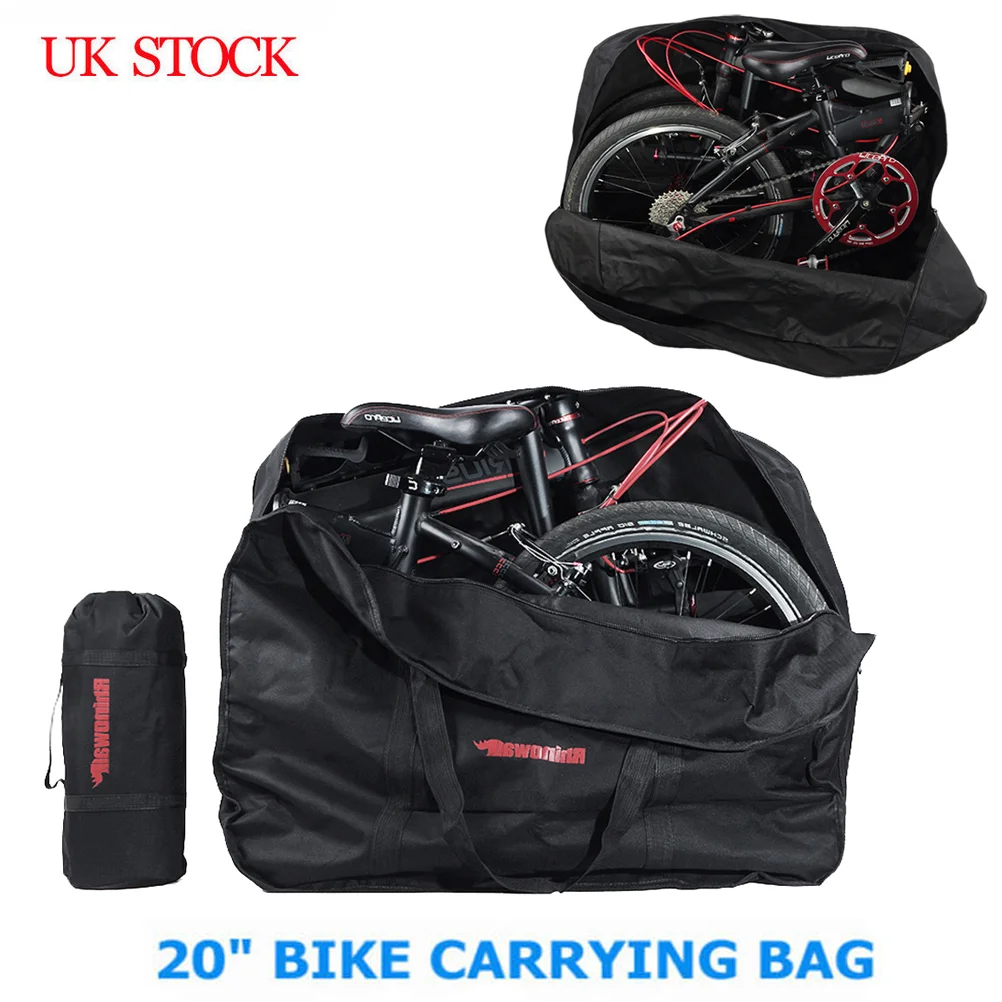 Bolsa plegable para bicicleta, bolsa de transporte para vehículo de carga de 20 pulgadas, negra, ligera, impermeable, Ideal, transferencia de bicicleta de viaje para ciclismo