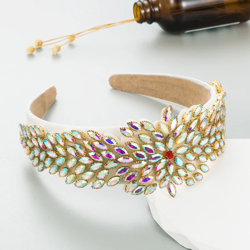 Cross Border Trend of Hair Bands, European and American Retro Baroque Glass Drill Bit Bands, Fashionable Head Bands For Women
