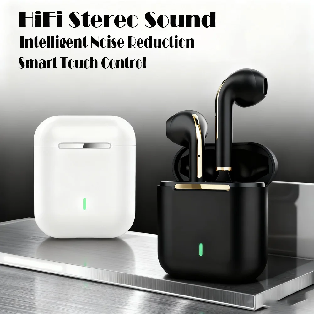 Auriculares inalámbricos Bluetooth originales sonido estéreo HiFI auriculares inteligentes con reducción de ruido con micrófono para juegos de entrenamiento