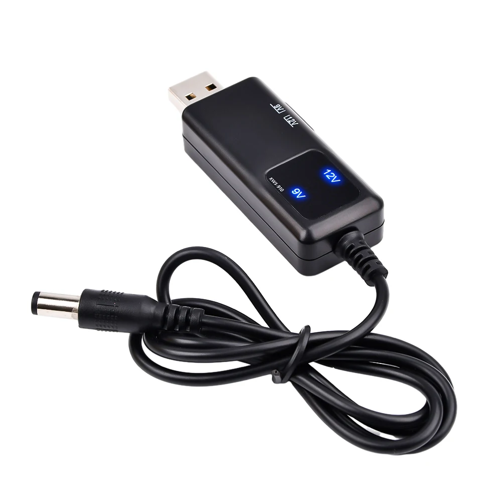 Da USB a DC 5.5/3. Spina da 5mm da 5V a 9V 12V USB Power Boost Line adattatore per cavo di alimentazione USB DC per connettore USB del cavo WIFI del