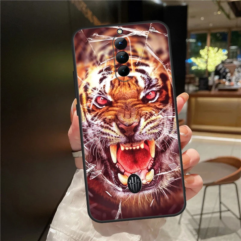 Ferocious Tiger Animal Phone Case For ZTE Nubia Red Magic 9 Pro Plus 6 7 8 Pro 6S 7S 8S Pro Plus 5G 5S 6R Cover