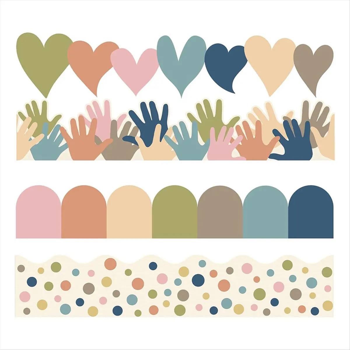 2026 + بوهو لوحة الإعلانات الحدود الفصول الدراسية ملصقات الحدود الملونة بوهو يموت قطع الحدود الزخارف حدود لوحة الإعلانات #2