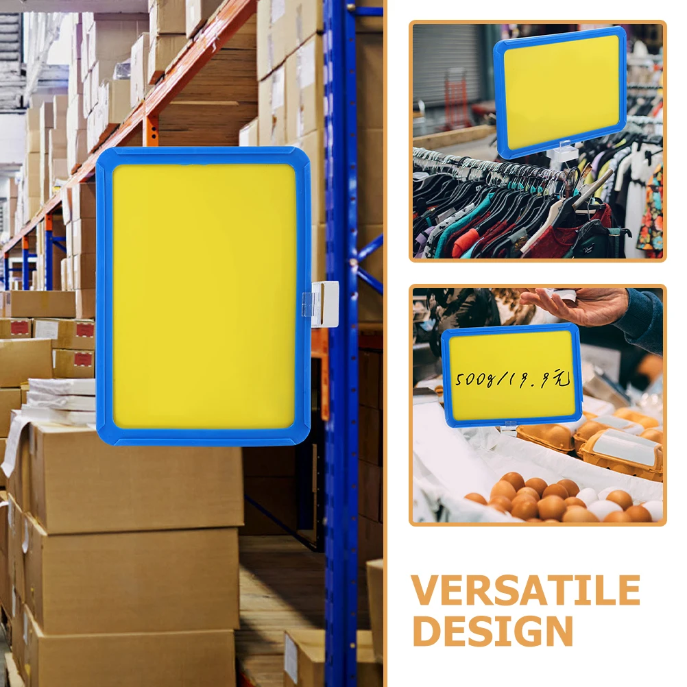 

Magnetic Price Tags A5 Black Frame 1 Magnet Reusable Retail Labels Warehouse Supplies Supermarket Signage Smooth Surface