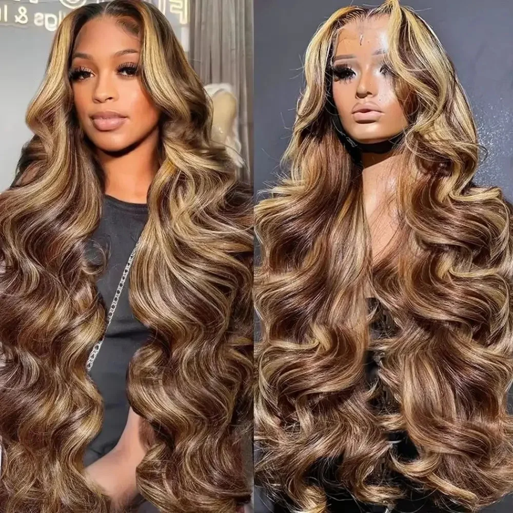 Sophianna 427 Highlight Ombre Body Wave 30 40 inch curly wigs 13x4 Lace Front Wigs Human Hair 13x6 Hd Lace Frontal Wig for woman