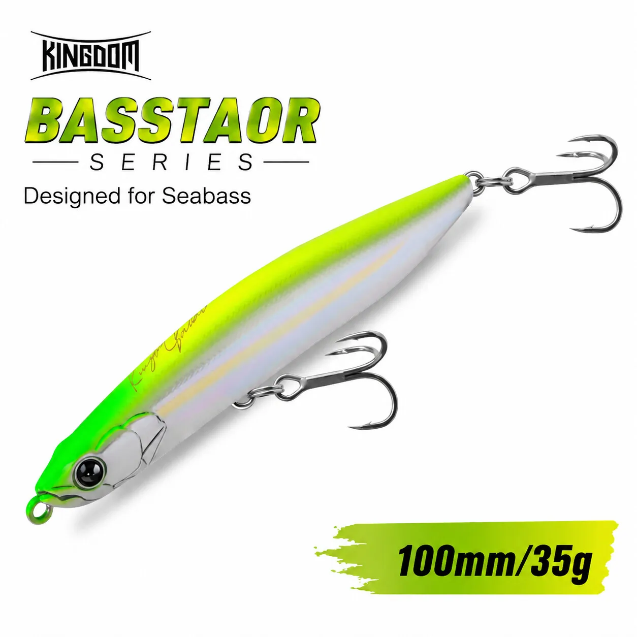 Kingdom Pencil Fishing Lure 100mm 35g Saltwater Sinking Artificial Hard Bait Ultra Long-casting Stickbait For Seabass Fishing