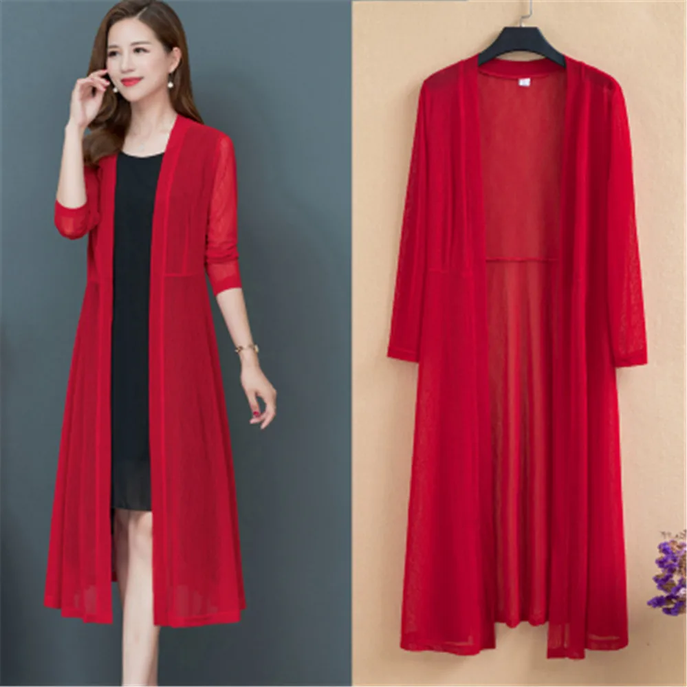 4XL 5XL 6XL Female Cardigans Long Sleeve Women Loose Coat Jacket Ladies Shawl Outerwear 2022 Summer Autumn Long Cardigan Women