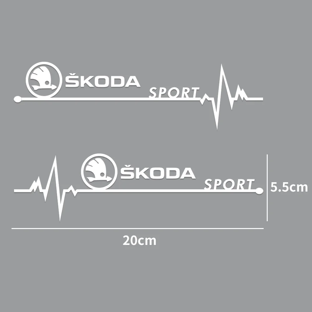 2Pcs Car Side Window Glass Sport Performance Badge Stickers For Skoda Yeti Fabia Octavia 3 2 a5 a7 Kodiaq Karoq Rapid etc