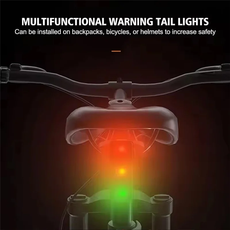 3 LED إبداع حركة المرور دراجة الضوء الخلفي تحذير السلامة الدراجة الخفيفة سهلة التركيب لملحقات ركوب الدراجات-AT20