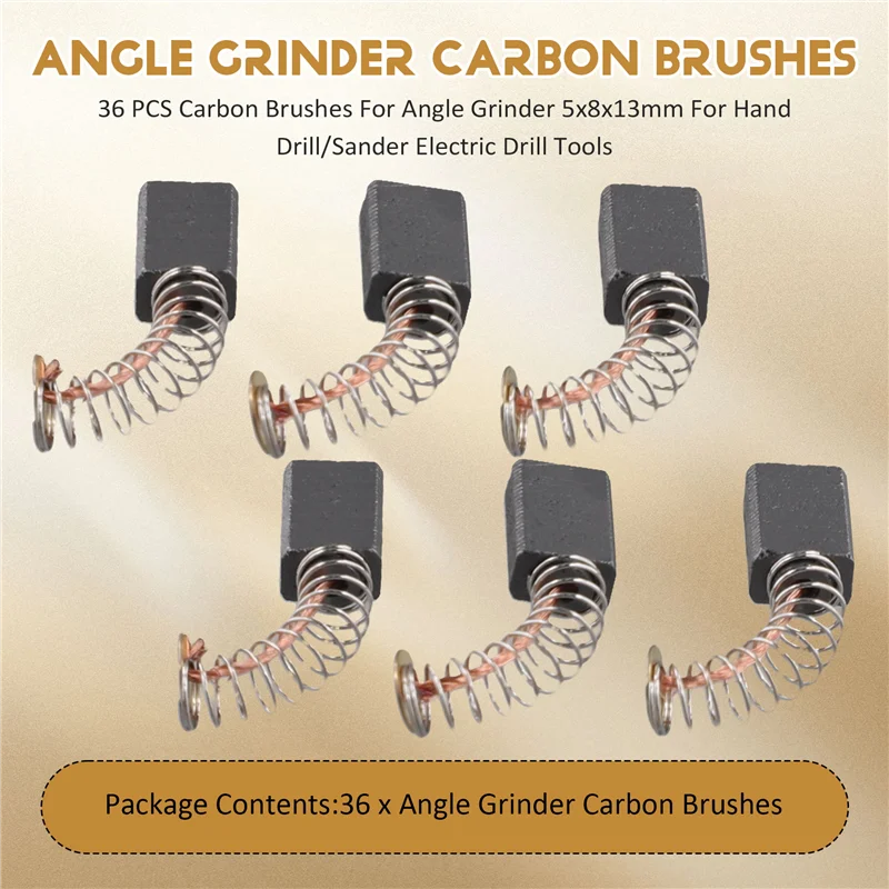 

AA01-36 PCS Carbon Brushes For Angle Grinder 5X8x13mm For Hand Drill/Sander Electric Drill Tools