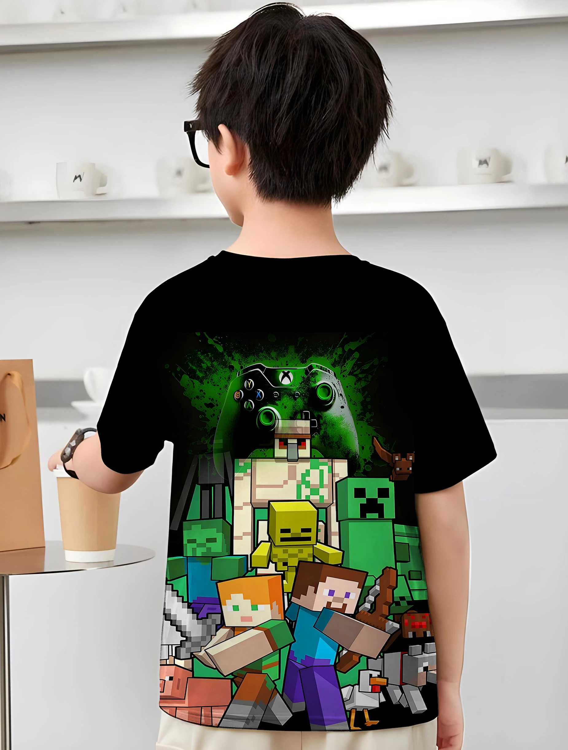 Trending Games and Gamepads T-shirty Anime T-shirt for a Boy Clothes Child Boy Clothes 8 to 10 Years Male Kids T-shirts Tops