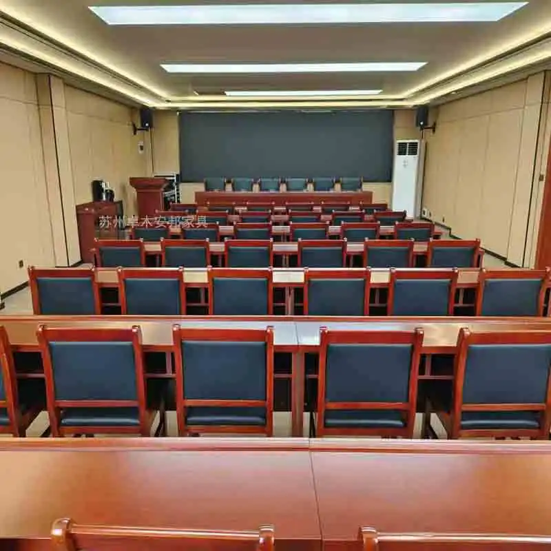 Double Meeting Desk and Chair Set Painted Bar-Style Long Workbench Solid Wood Sticker 1.2m Conference Training Table