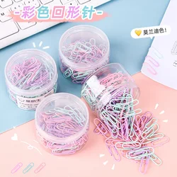 100PCS Colorful Paper Clips Office Supplies Paper Clip Large File Bookmark Paper Clip U-shaped Buckle Office Supplies