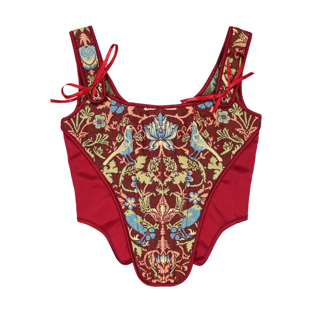 luxury-lace-up-women-corset-shapewear-flower-embroidery-body-shaper-bustier-decorative-push-up-boned-bodice-stage-performance