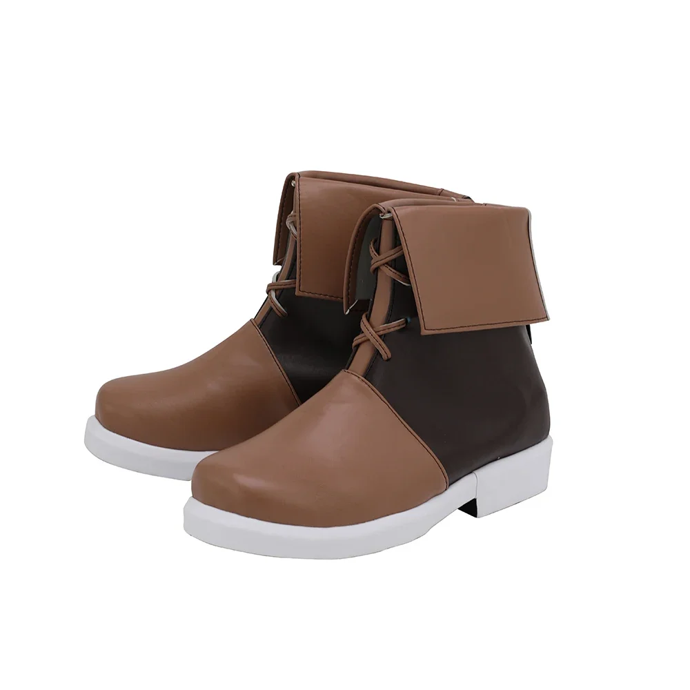 Arknights Fang Cosplay Boots Brown Shoes Custom Made Any Size (2)