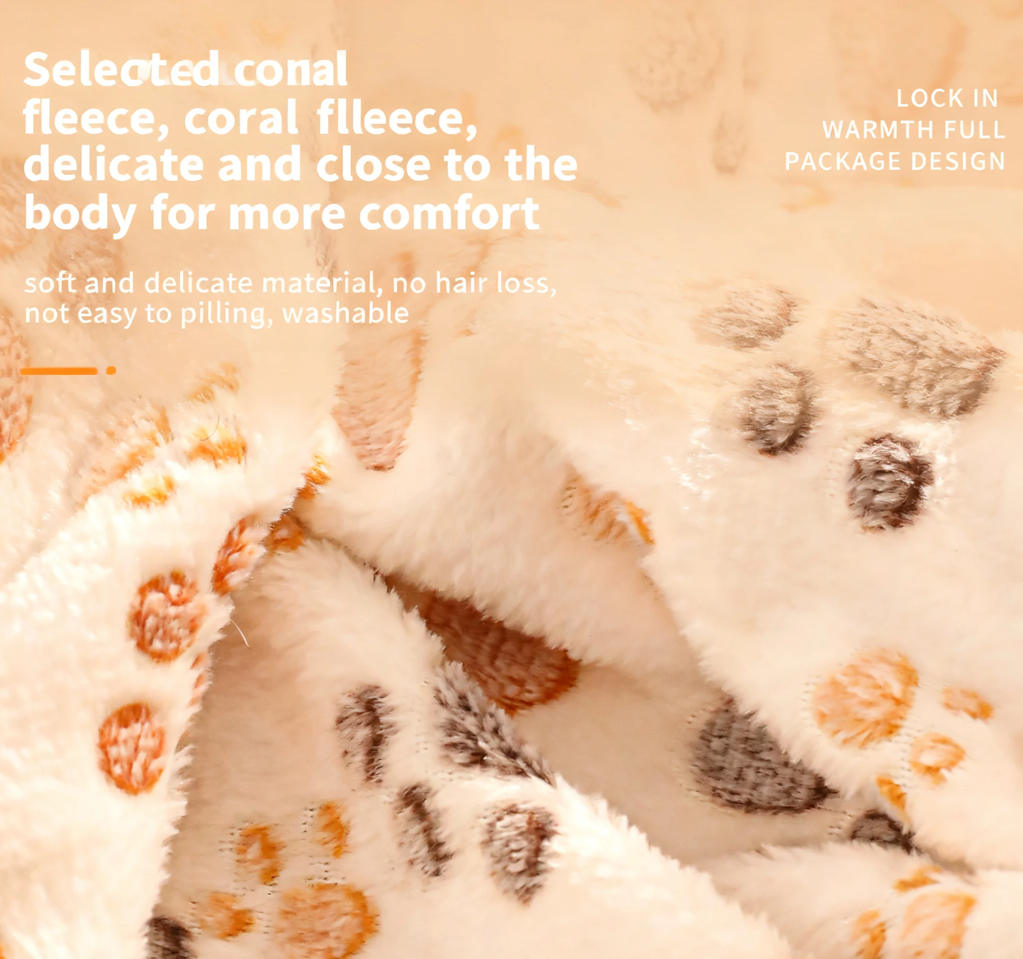 ผ้าห่มสัตว์เลี้ยงสำหรับฤดูหนาว ผ้าขนแกะคอรัลลายเท้าสัตว์ แผ่นรองนอนสุนัข นุ่มสบายและอบอุ่น แผ่นรองนอนสำหรับบ้านสุนัข ผ้าห่มสัตว์เลี้ยงขนาดเล็กและขนาดกลาง